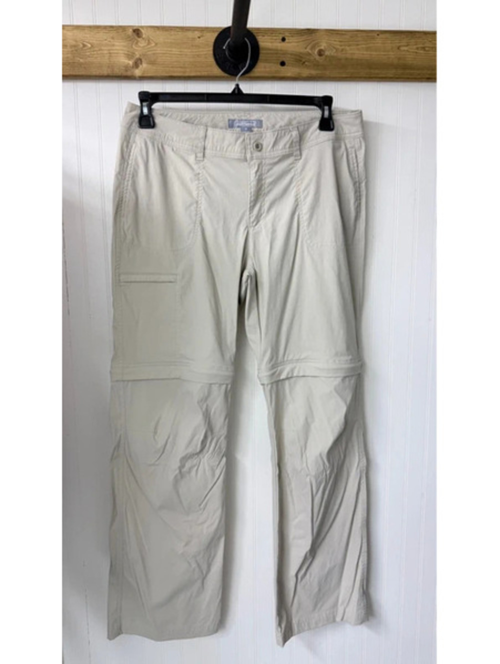 Gander Mountain Guide Series convertible pants beige khaki color zip-off legs